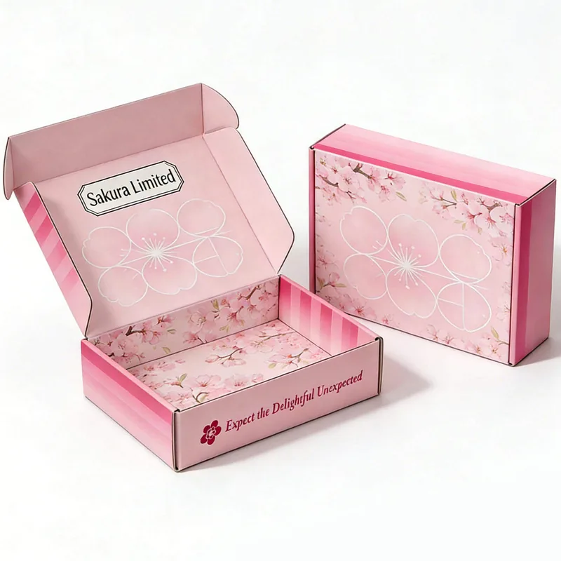 Printed mailer box showing colour and print route