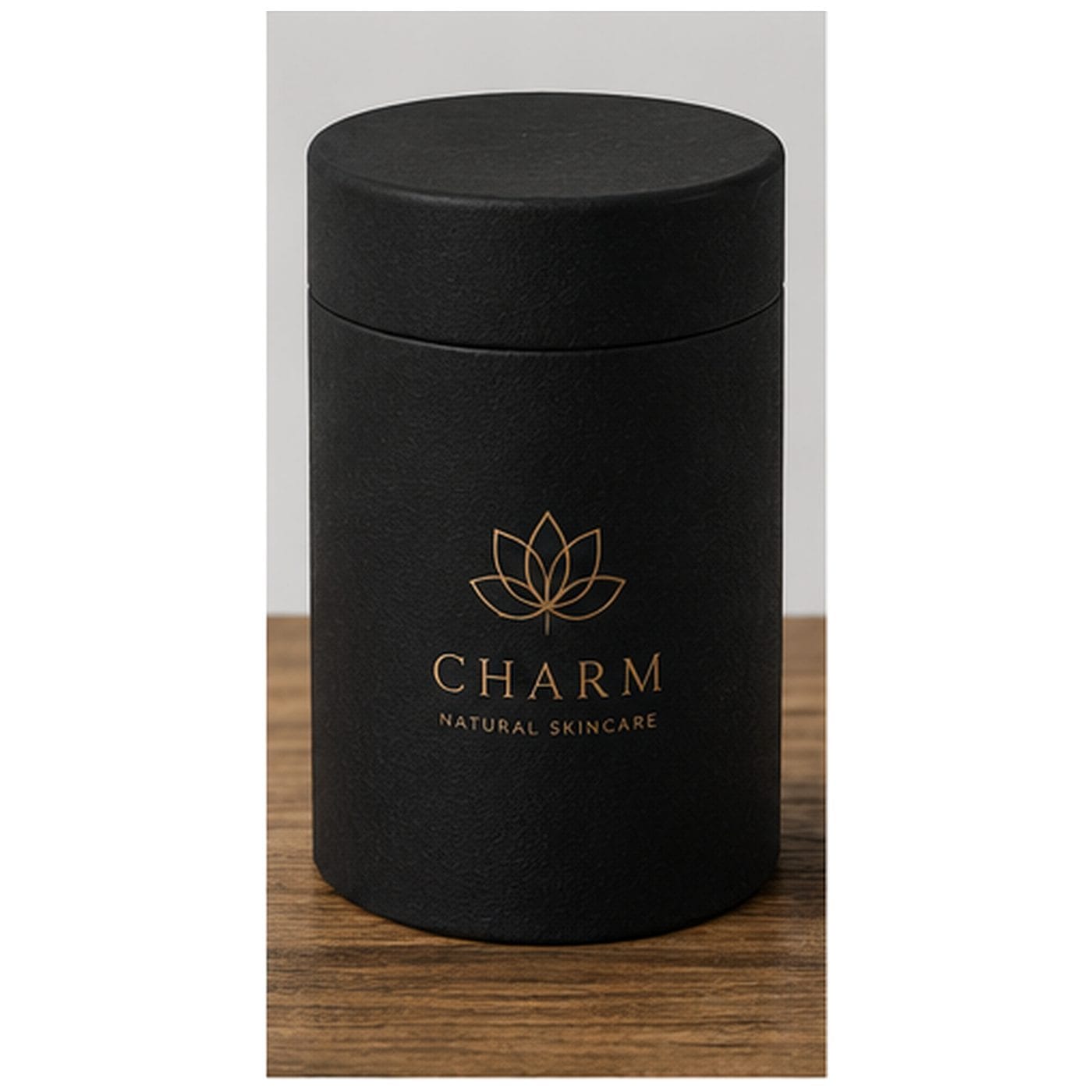 Black premium paper tube for beauty product packaging planning