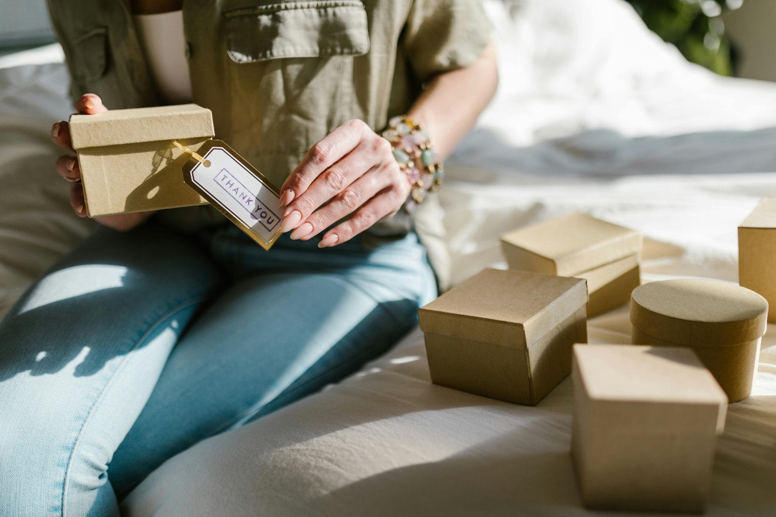 Open gift box product unboxing for campaign packaging planning