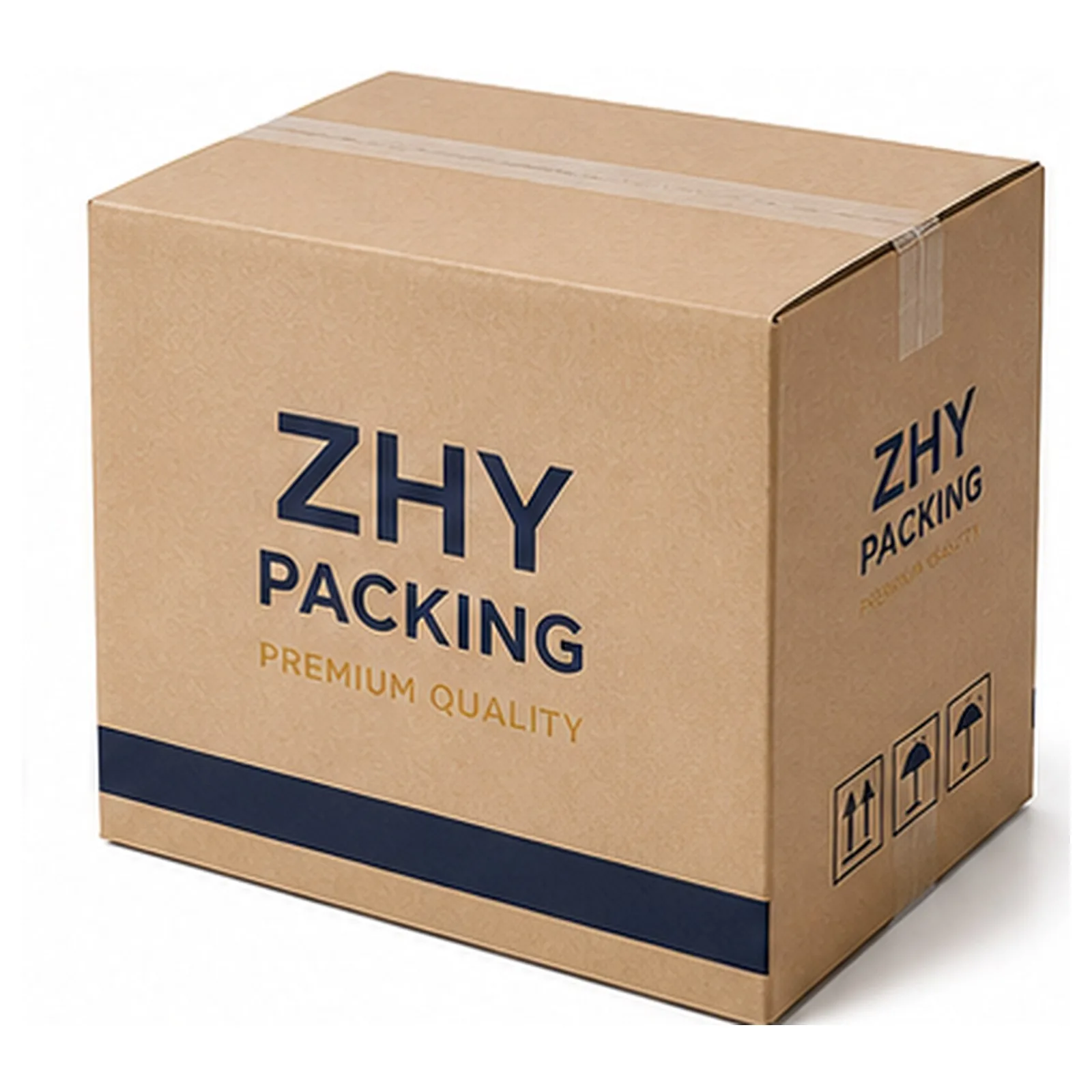 Printed corrugated shipping box for ecommerce packaging planning
