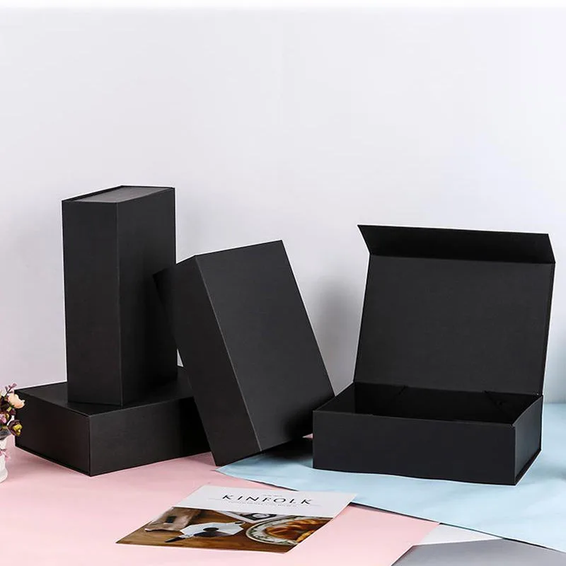 Matte black magnetic box
