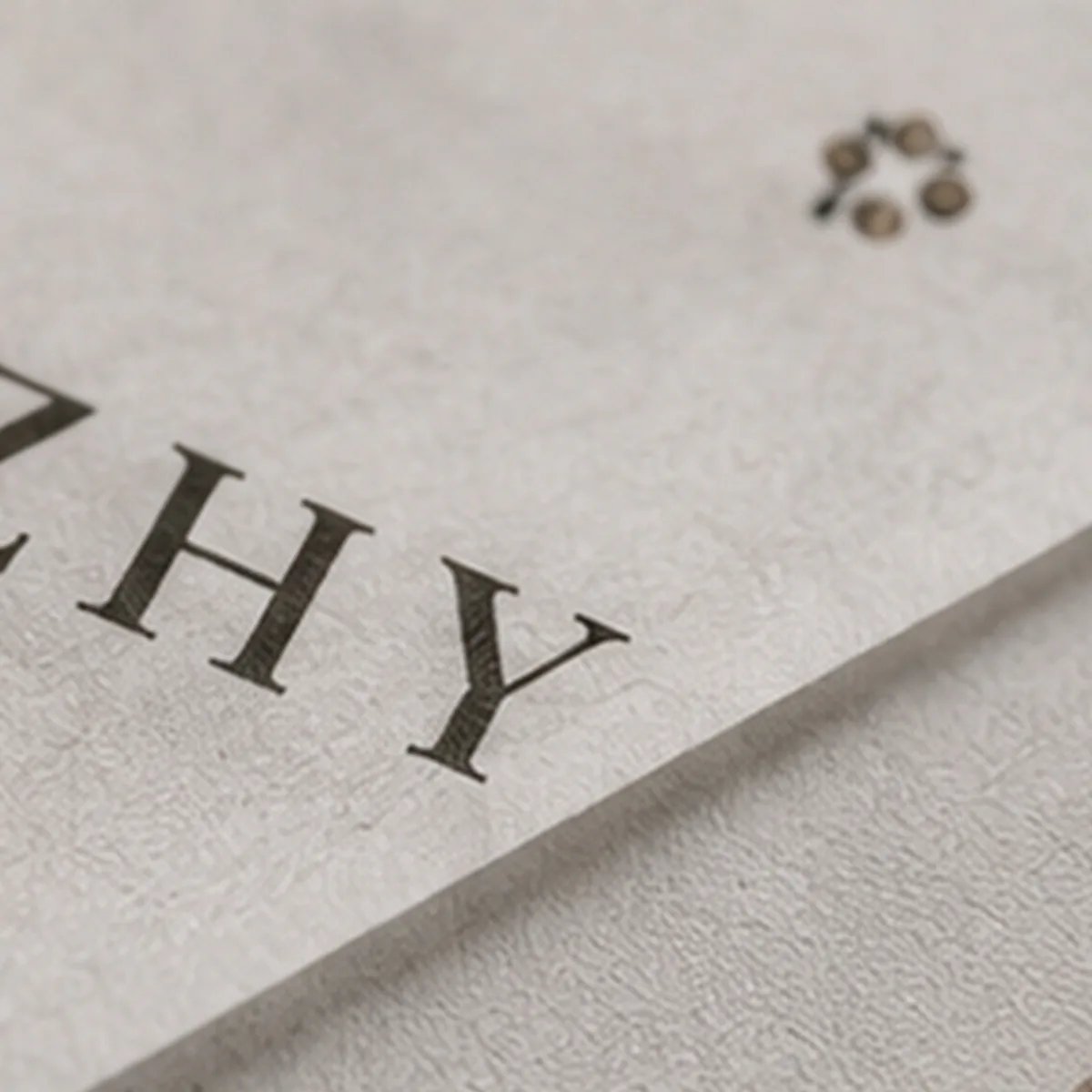 Illustrative custom tissue paper with a single logo and visible paper texture