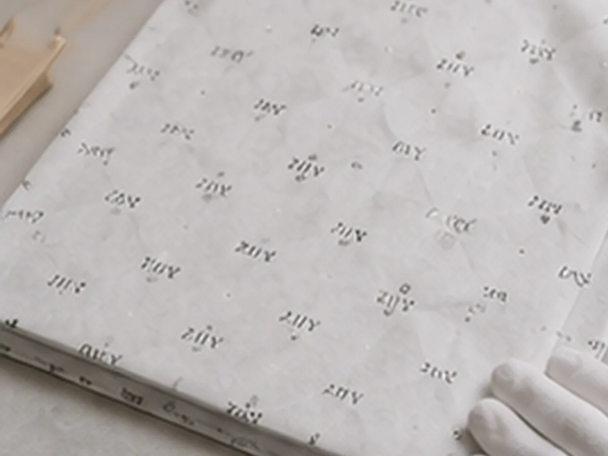 Illustrative printed tissue paper sheet for product-specific sample discussion